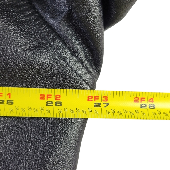 Wilsons Leather Coat Women XL Black Hooded Front Zip Quilted Thinsulate Lining - Picture 10 of 12